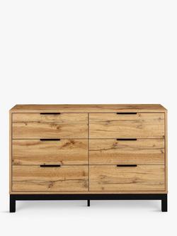 Julian Bowen Bali 6 Drawer Chest, Oak - view 2, Oak