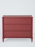 John Lewis Bobbin 3 Drawer Chest, Red