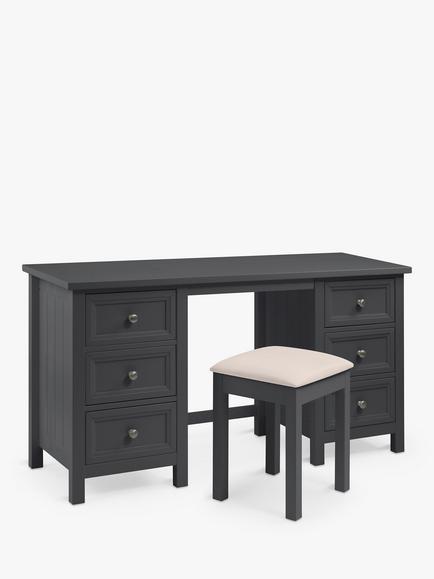 Julian Bowen Maine Dressing Table Stool, Anthracite - view 2, Anthracite