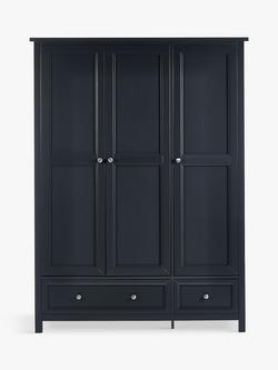 Julian Bowen Maine Triple Wardrobe with 2 Drawers - view 2, Anthracite