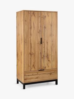 Julian Bowen Bali Double Wardrobe with 1 Drawer, Oak