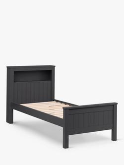 Julian Bowen Maine Bookcase Bed Frame, Single, Anthracite - view 2, Anthracite