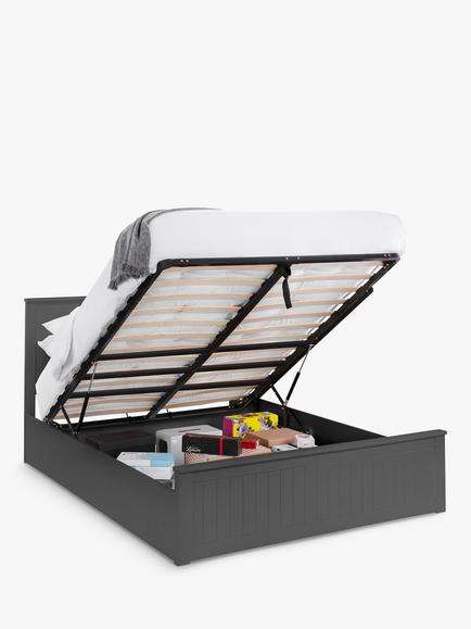 Julian Bowen Maine Ottoman Bed Frame, Double - view 2, Anthracite