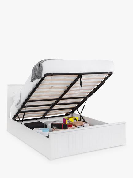 Julian Bowen Maine Ottoman Bed Frame, King Size - view 2, Surf White