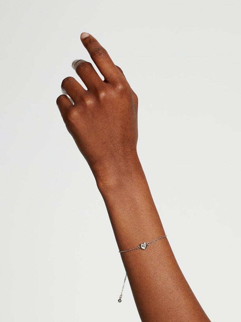 Ted Baker Hansaa Crystal Heart Bracelet Silver