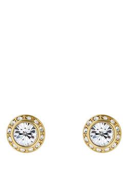 Ted Baker Soletia Solitaire Sparkle Crystal Stud Earrings, Gold/Clear