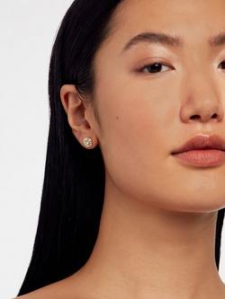 Ted Baker Soletia Solitaire Sparkle Crystal Stud Earrings - view 2, Gold/Clear