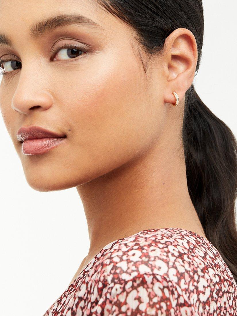 Ted Baker Seenita Small Crystal Hoop Earrings, Gold