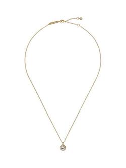 Ted Baker Soltell Solitaire Sparkle Crystal Pendant Necklace - view 2, Gold/Clear