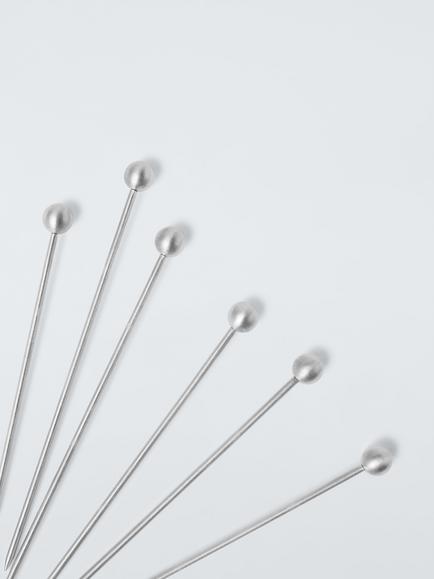 John Lewis Stainless Steel Olive Picks, Set of 6 - view 2, 