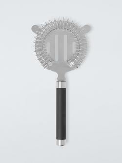 John Lewis Soft Grip Stainless Steel Cocktail Strainer, 