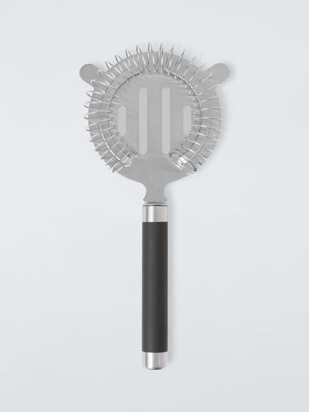 John Lewis Soft Grip Stainless Steel Cocktail Strainer, 