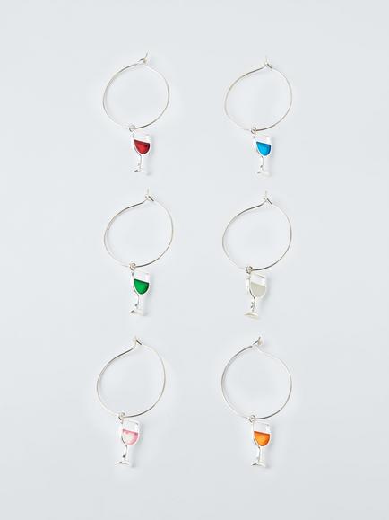 John Lewis Wine Glass Charms, Set of 6, 