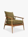 ercol for John Lewis Hazlemere Armchair, Vintage Ash Leg, Moss