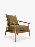 ercol for John Lewis Hazlemere Armchair, Vintage Ash Leg, Moss