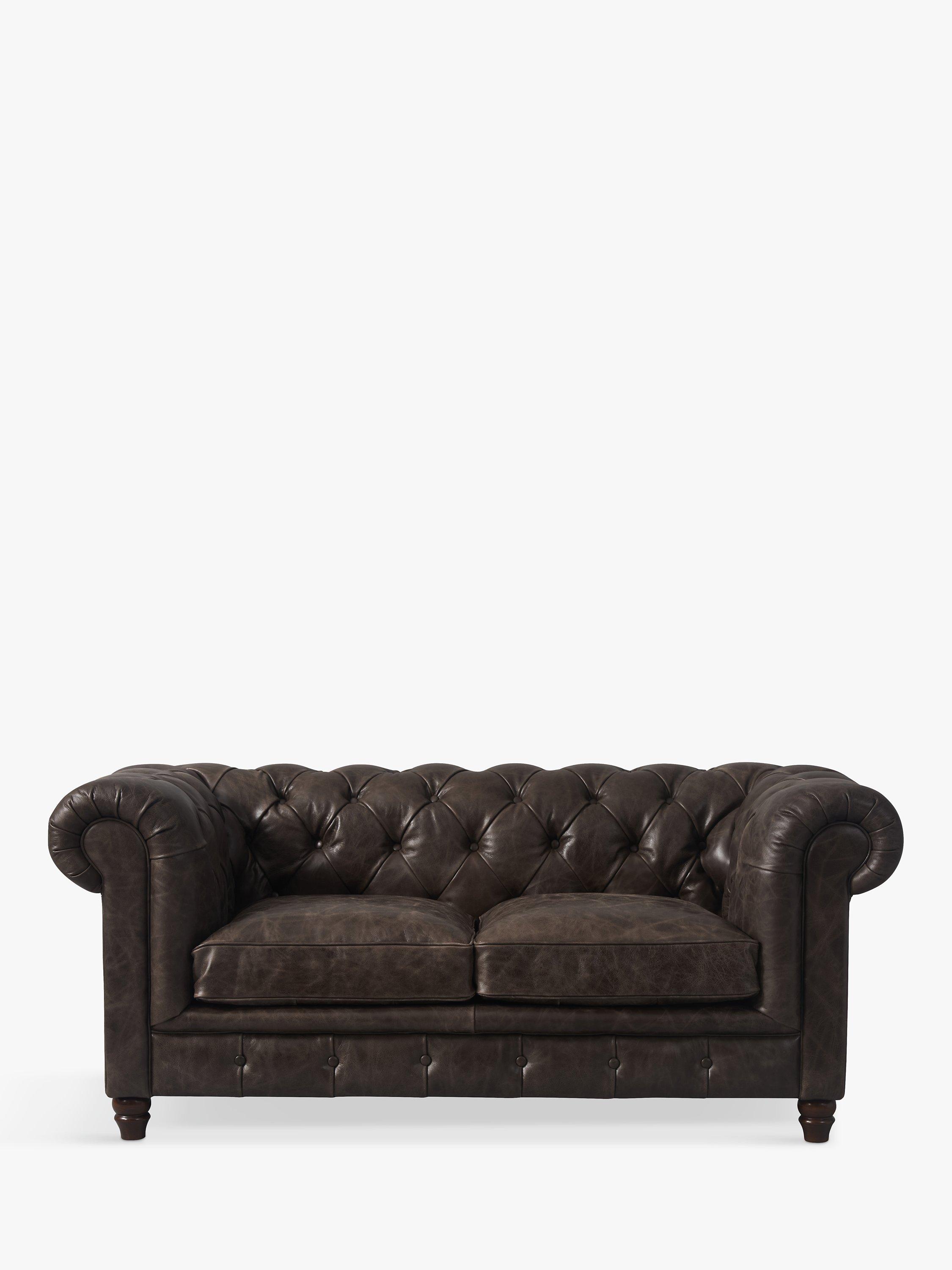 Earle Range, Halo Earle Medium 2 Seater Sofa, Dark Leg, Vintage Soft Chocolate