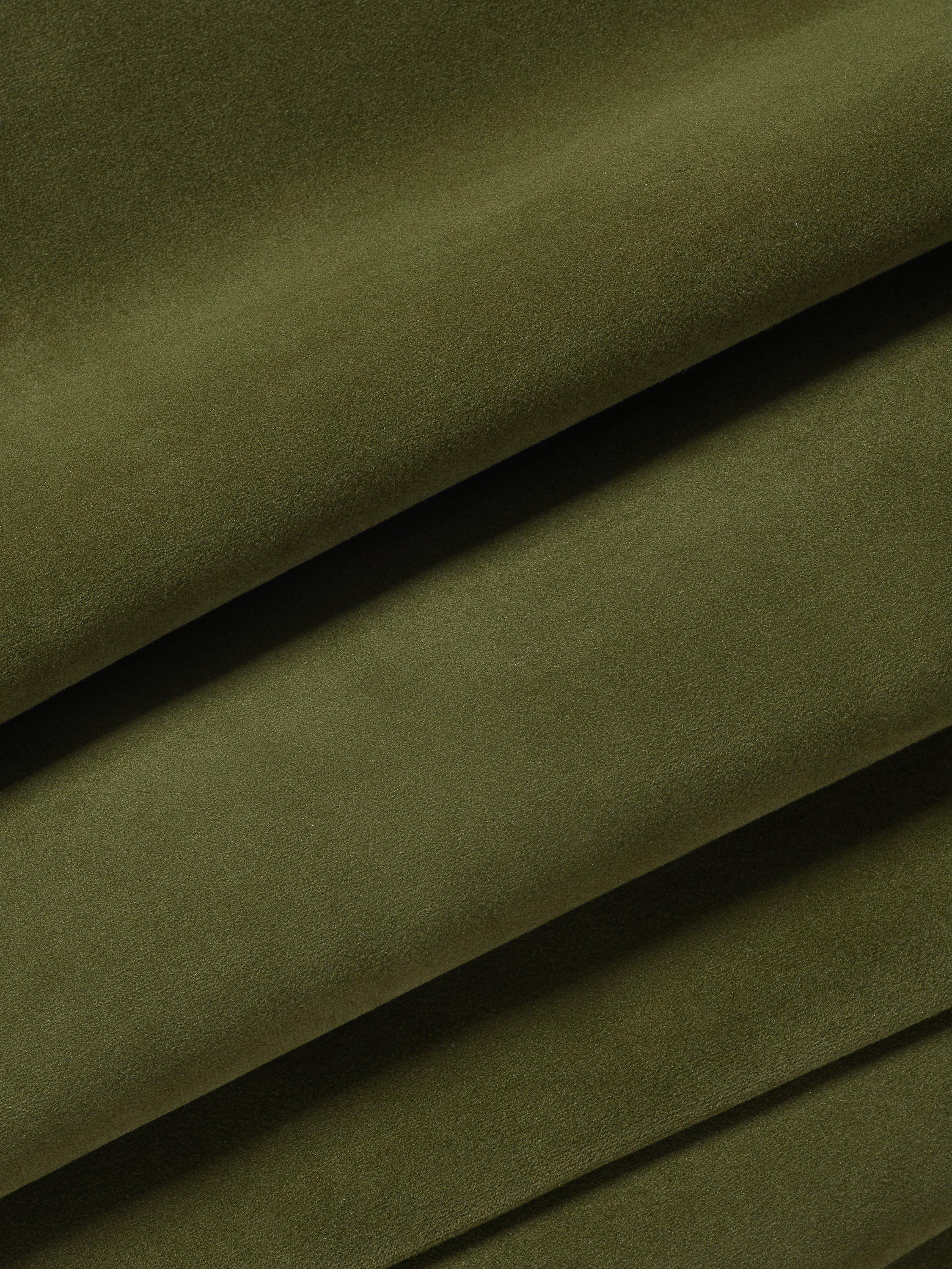 John Lewis Easy Clean Plush Velvet Fabric, Olive Green, Price Band B