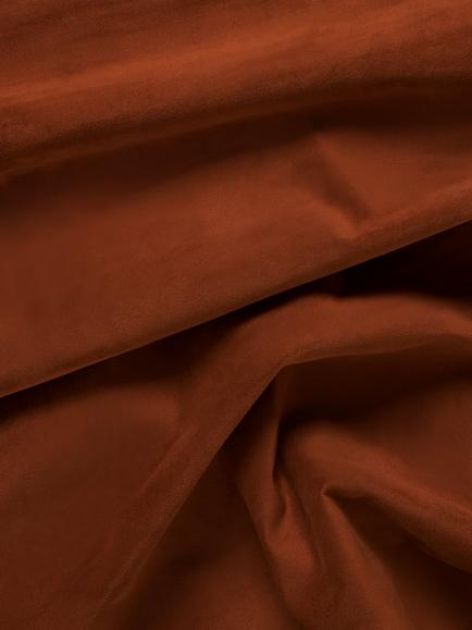 John Lewis Easy Clean Plush Velvet Fabric, Auburn, Price Band B - view 2, Plush Velvet Umber