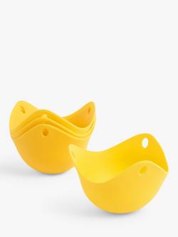 John Lewis Silicone Egg Poachers, Set of 4, Yellow - view 2, Yellow