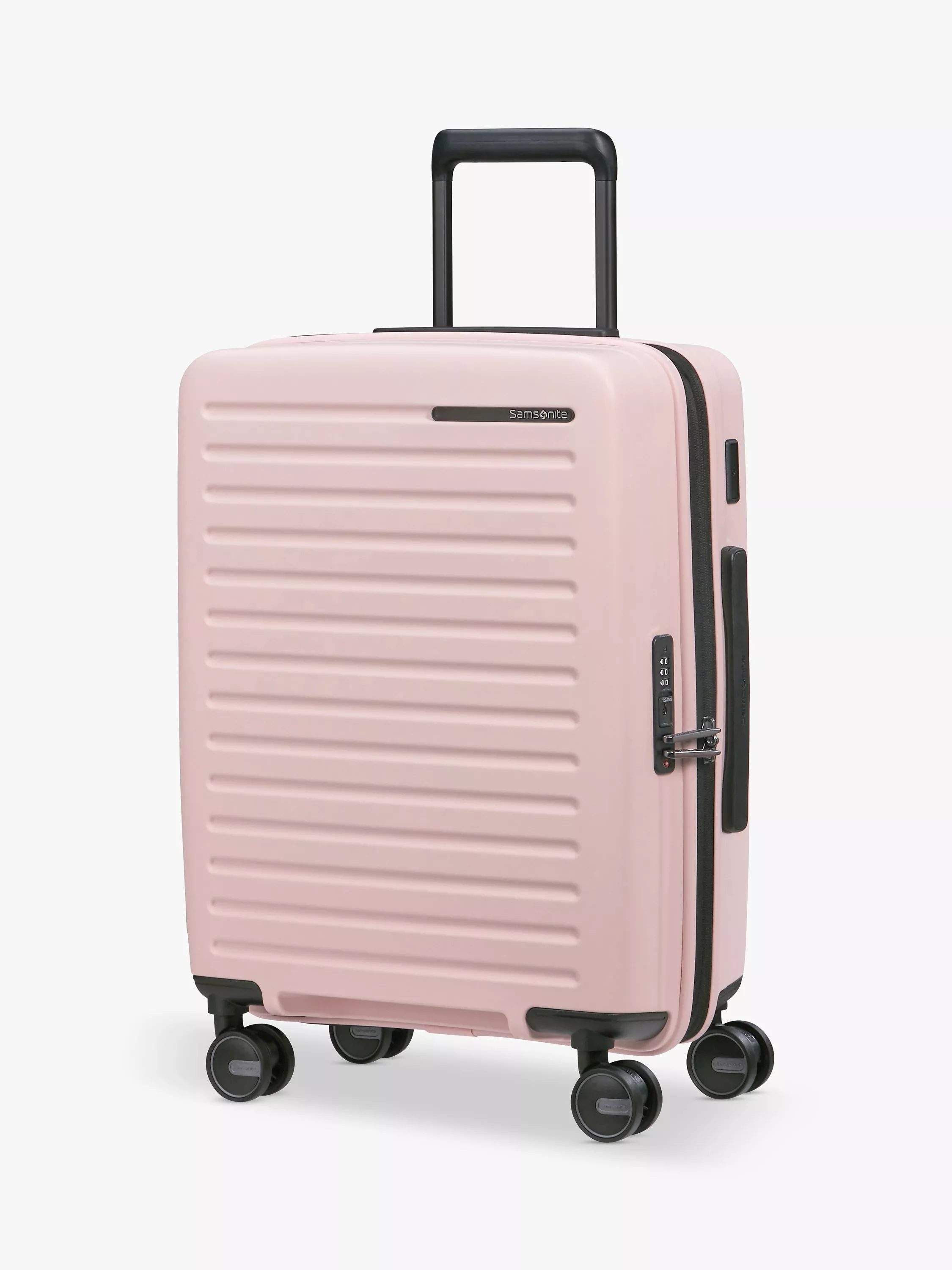 Samsonite Restackd 4 Wheel Spinner 55cm Expandable Cabin Case Rose