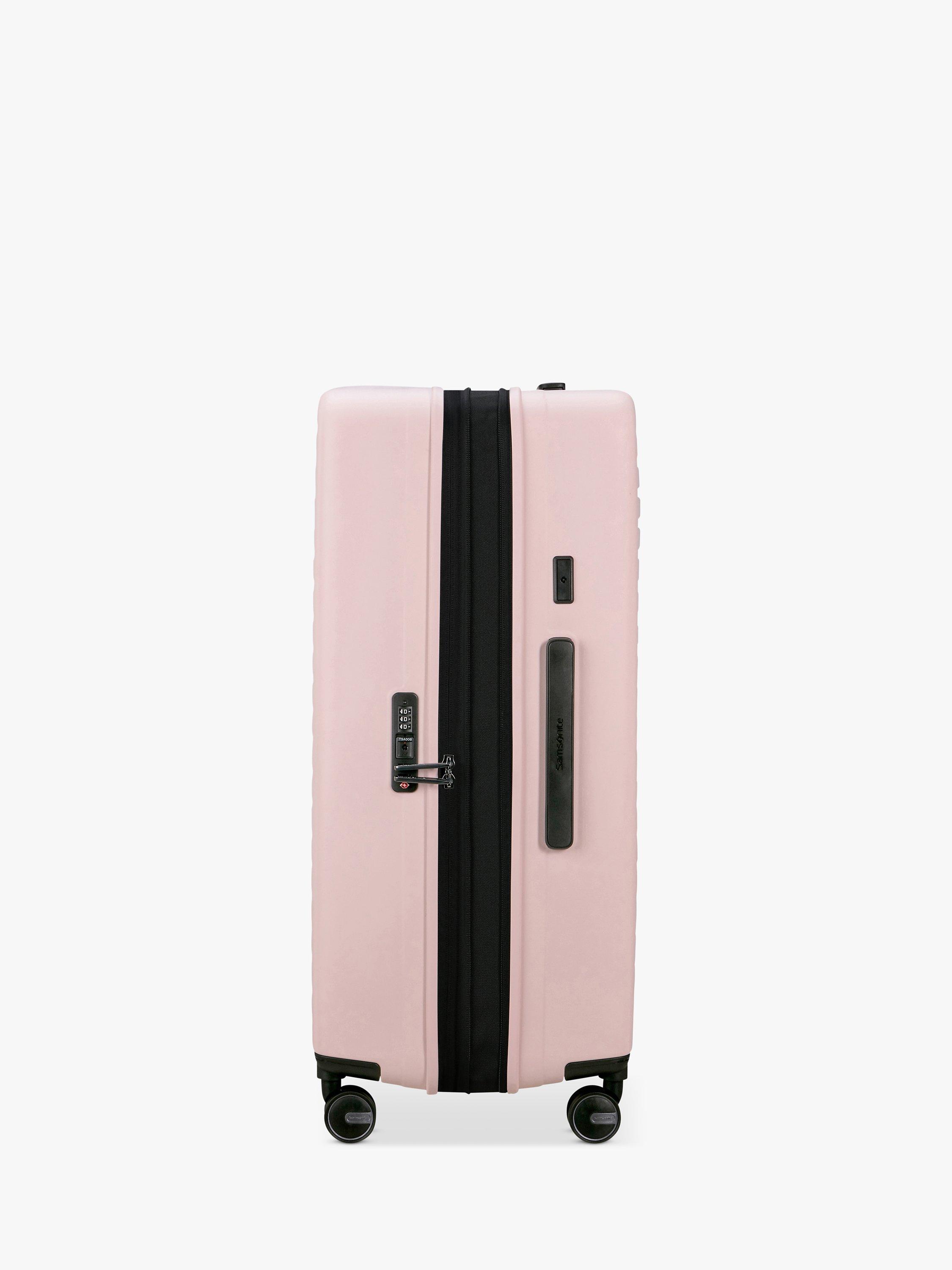 Samsonite Restackd 4 Wheel Spinner 75cm Expandable Large Suitcase Pink