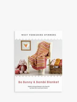 West Yorkshire Spinners Bo Bunny and Bambi Blanket Knitting Pattern Booklet, Multi