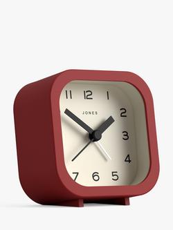 Jones Clocks Bob Analogue Alarm Clock - view 2, Red