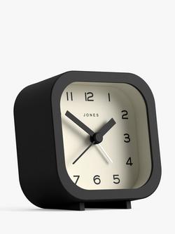 Jones Clocks Bob Analogue Alarm Clock - view 2, Black