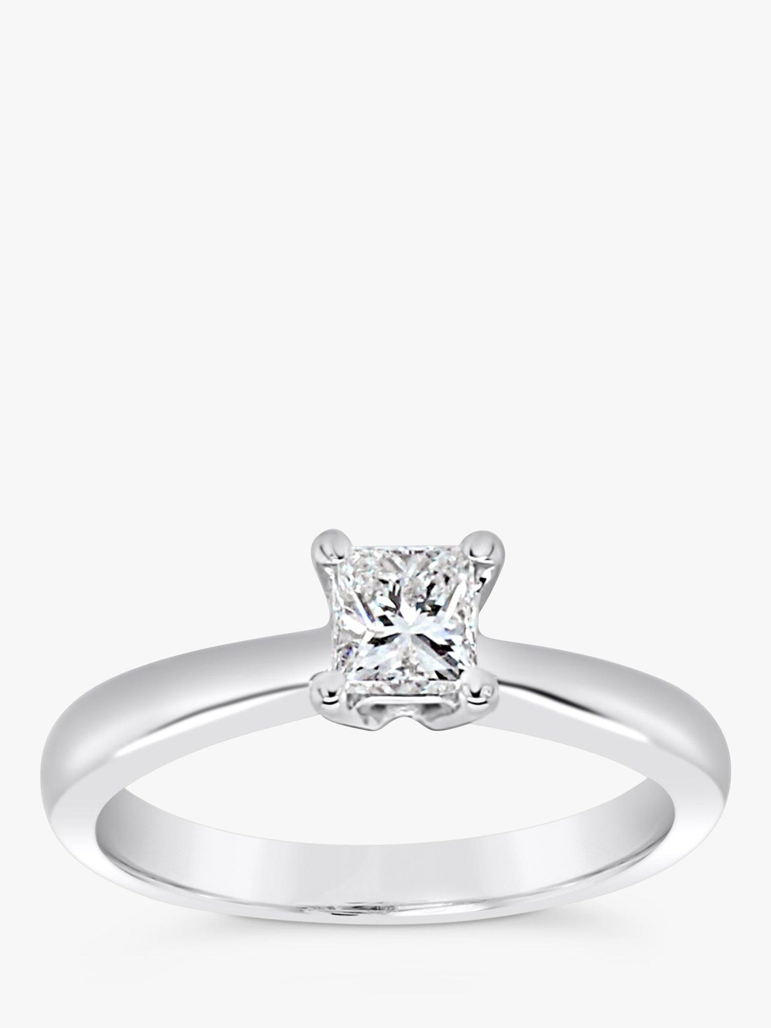 Product image 1 of 7, which shows Milton & Humble Jewellery Pre-Loved 18ct White Gold Diamond Engagement Ring