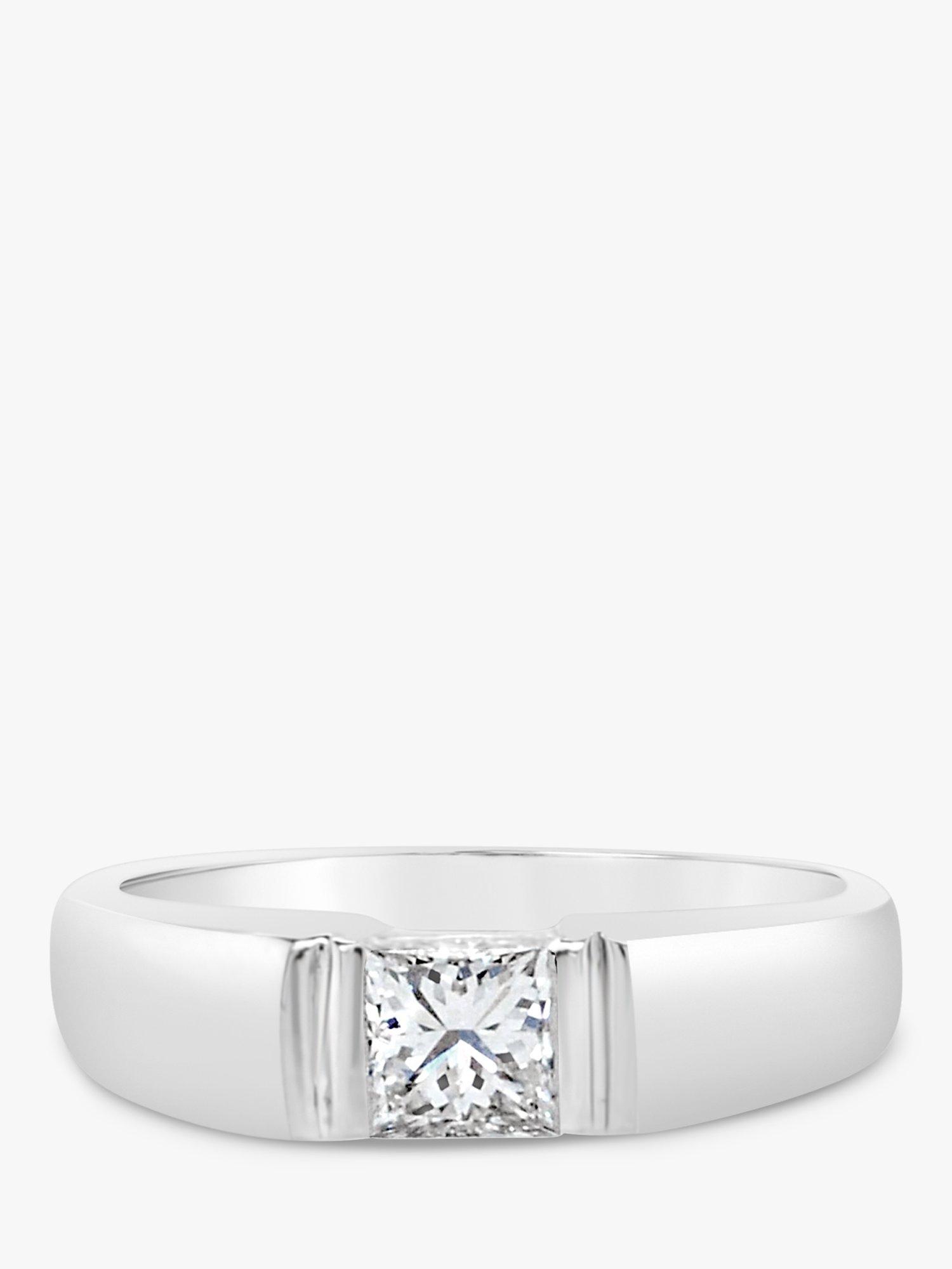 Product image 3 of 5, which shows Milton & Humble Jewellery Pre-Loved Platinum Princess Cut Diamond Ring, Dated Sheffield 2002