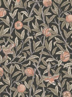 William Morris At Home Bird and Pomegranate Wallpaper, Charcoal 124258