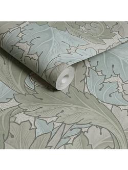 William Morris At Home Acanthus Wallpaper - view 2, Sage/Duck Egg