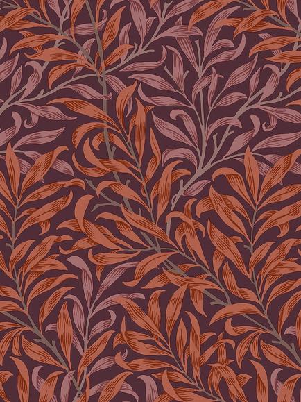 William Morris At Home Willow Bough Wallpaper, Plum