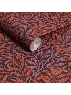 William Morris At Home Willow Bough Wallpaper - view 2, Plum