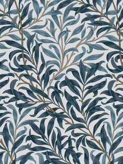William Morris At Home Willow Bough Wallpaper, White/Blue