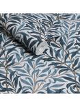 William Morris At Home Willow Bough Wallpaper, White/Blue