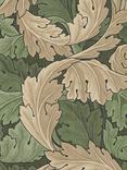 William Morris At Home Acanthus Wallpaper, Green