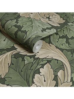 William Morris At Home Acanthus Wallpaper - view 2, Green