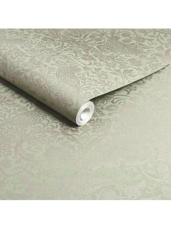William Morris At Home Strawberry Thief Fibrous Wallpaper - view 2, 124237