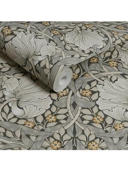 William Morris At Home Pimpernel Wallpaper - view 2, Grey