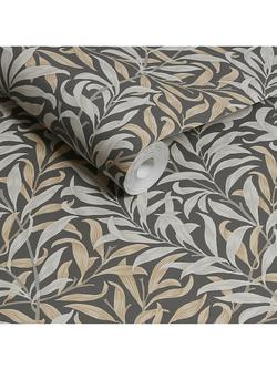 William Morris At Home Willow Bough Wallpaper - view 2, Charcoal