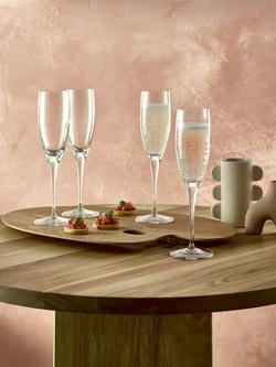 Luigi Bormioli Michelangelo Glass Flute, Set of 4, 200ml, Clear - view 2, Clear