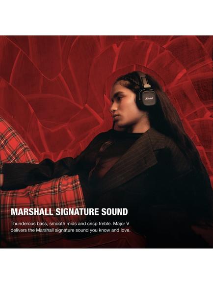 Marshall Major V Wireless Bluetooth On-Ear Headphones - view 2, Black