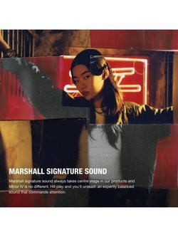 Marshall Minor IV True Wireless Bluetooth In-Ear Headphones with Mic/Remote, Black - view 2, Black