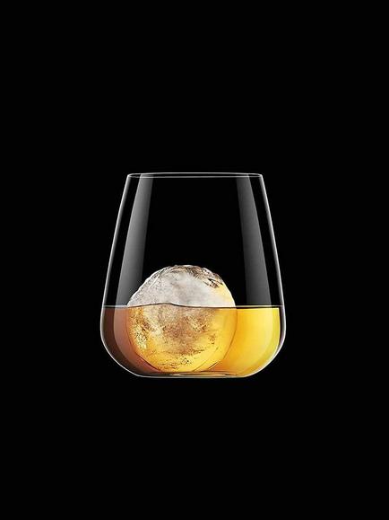 Luigi Bormioli Talismano Double Old Fashioned Glass Tumblers, Set of 4, 450ml, Clear - view 2, 