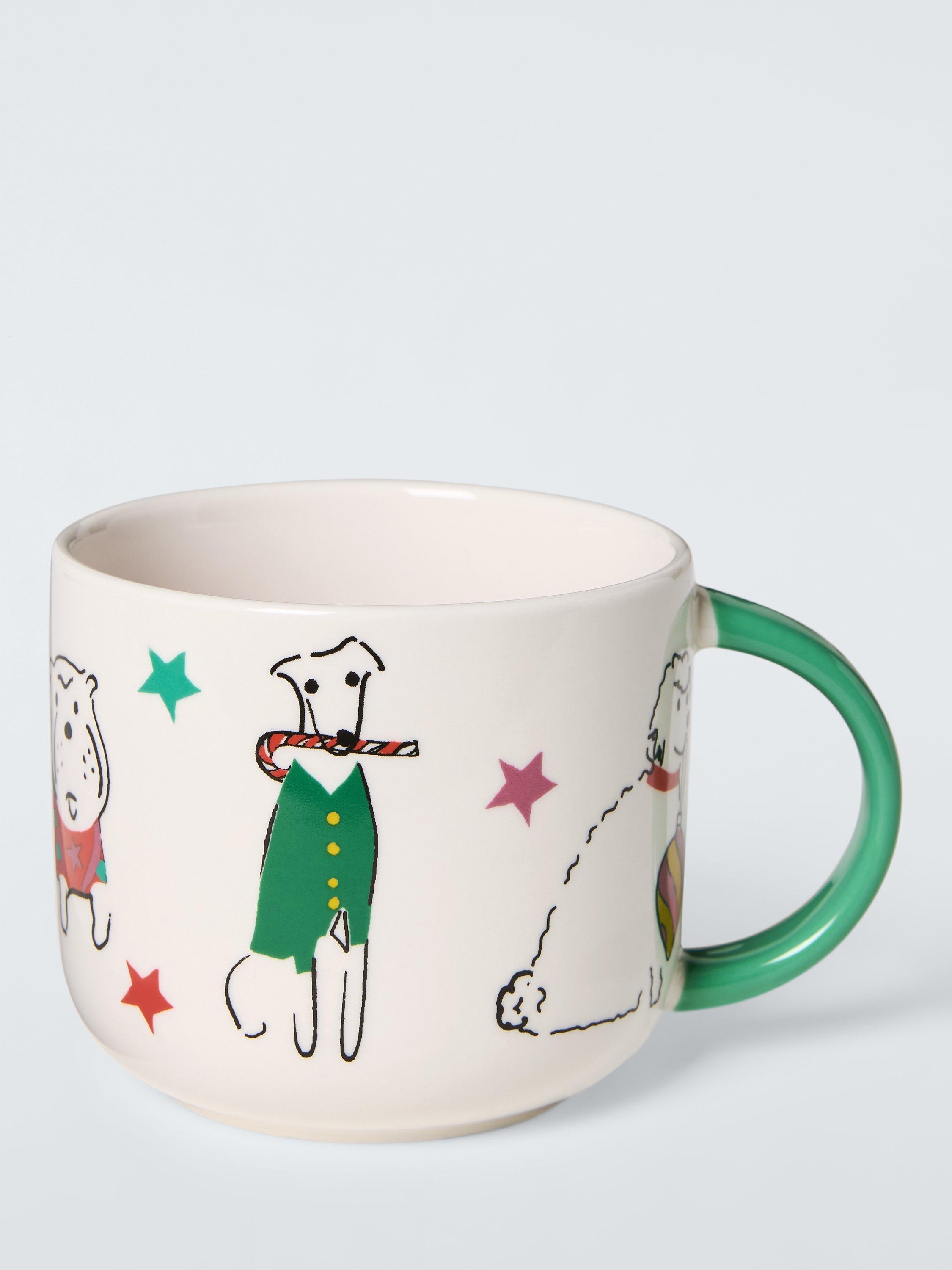 John Lewis Festive Dogs Stoneware Mug 335ml