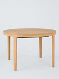 John Lewis Mira II Extending Round Dining Table, Oak