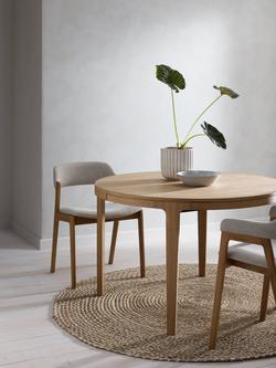 John Lewis Mira II Extending Round Dining Table, Oak - view 2, 