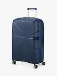 American Tourister Starvibe 8-Wheel 77cm Expandable Large Suitcase Case, 106L, Navy