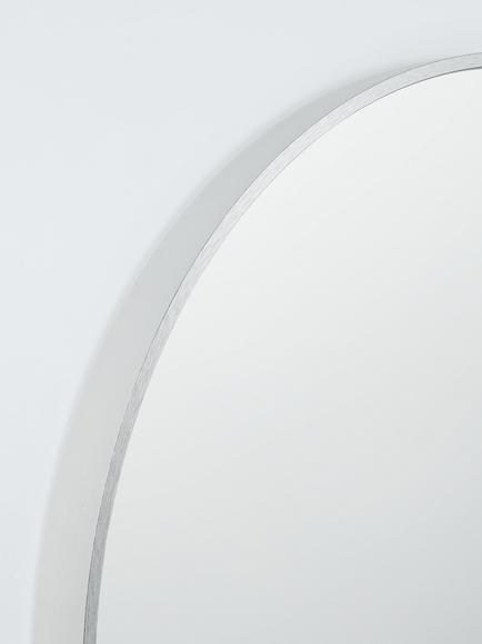 John Lewis Round Aluminium Frame Wall Mirror, 65cm, Silver - view 2, Silver